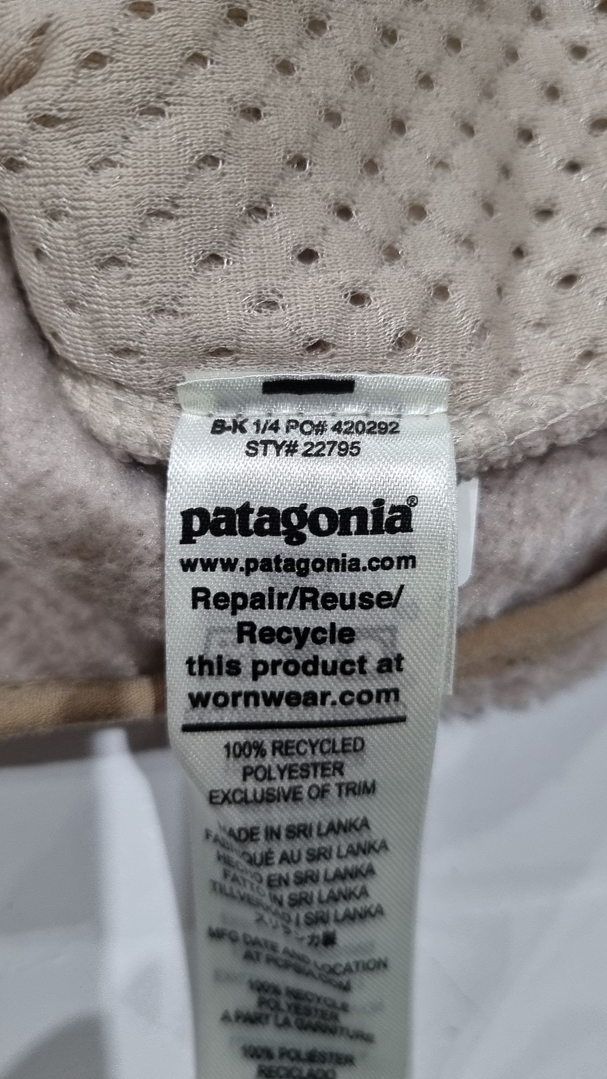 파타고니아(PATAGONIA) 우먼 레트로 파일 자켓 22795-NAT S