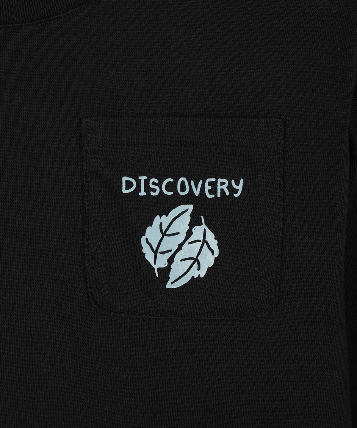 디스커버리 키즈(DISCOVERY KIDS) 키즈 그래픽 포켓 긴팔티 (BLACK)