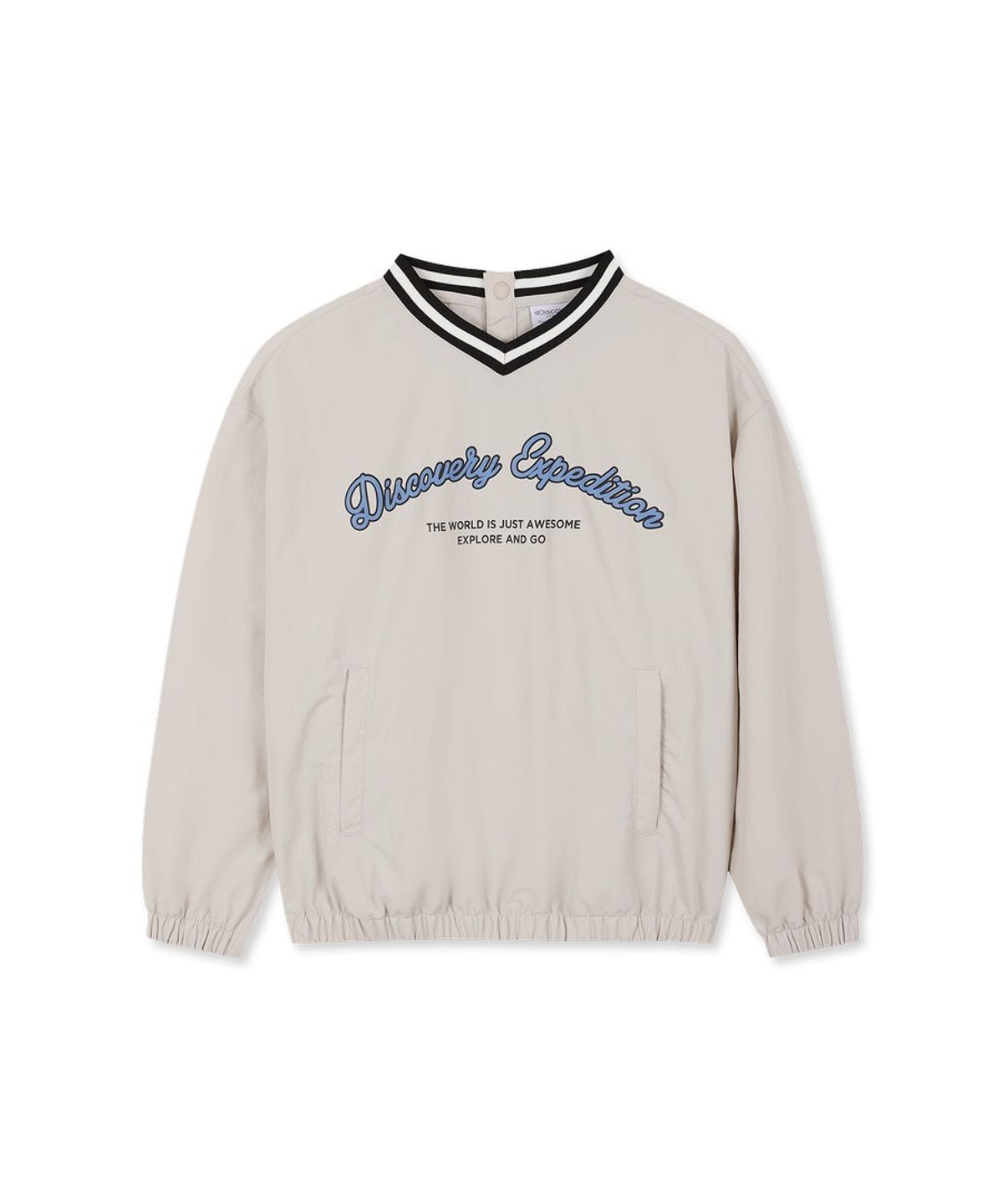 디스커버리 키즈(DISCOVERY KIDS) 키즈 경량 우븐 맨투맨-팬츠 2SET (D.Skin Beige)