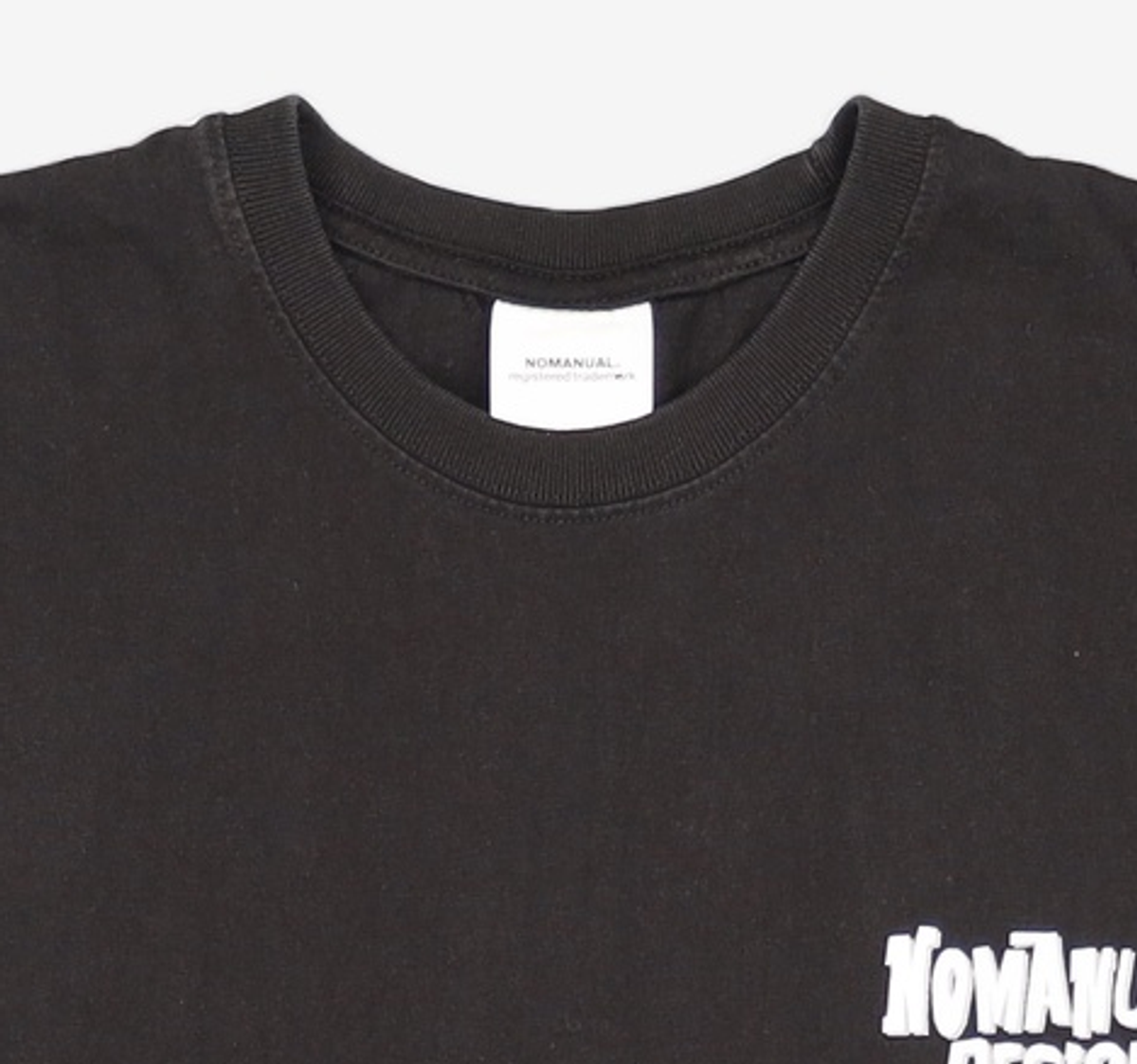 노매뉴얼(NOMANUAL) DOODLE LOGO T-SHIRT - BLACK M