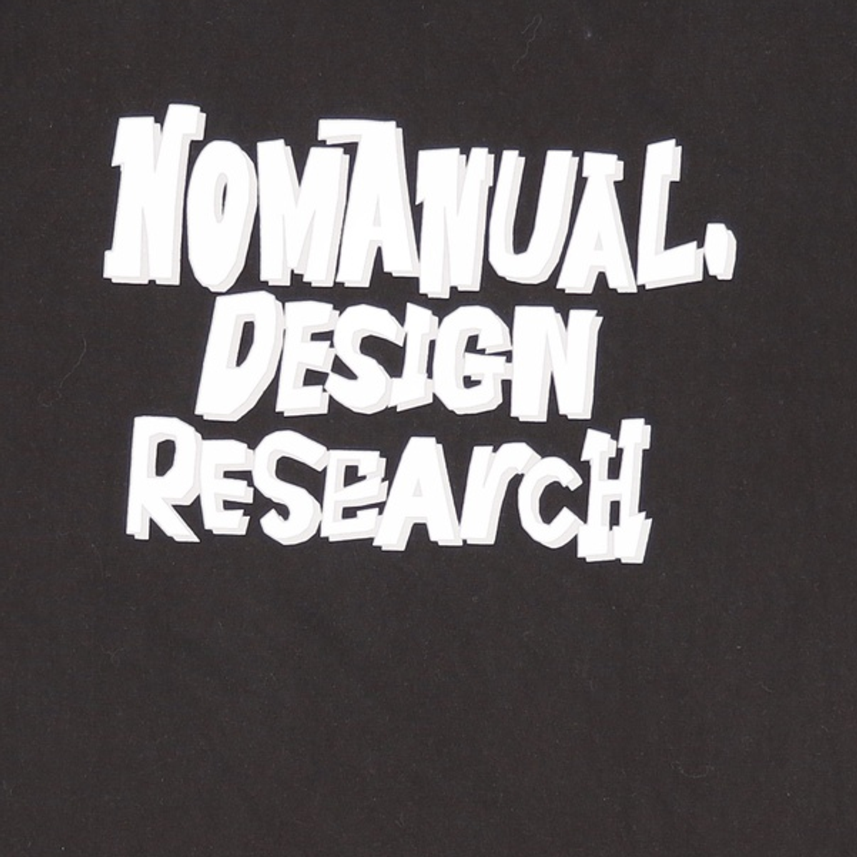 노매뉴얼(NOMANUAL) DOODLE LOGO T-SHIRT - BLACK M