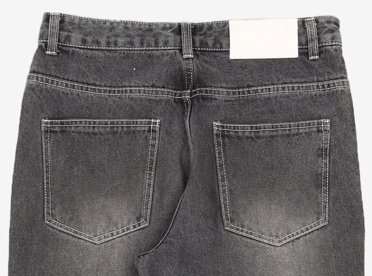 데케트(DECET) Dawn Semi Wide Jeans DCPT002Black 30