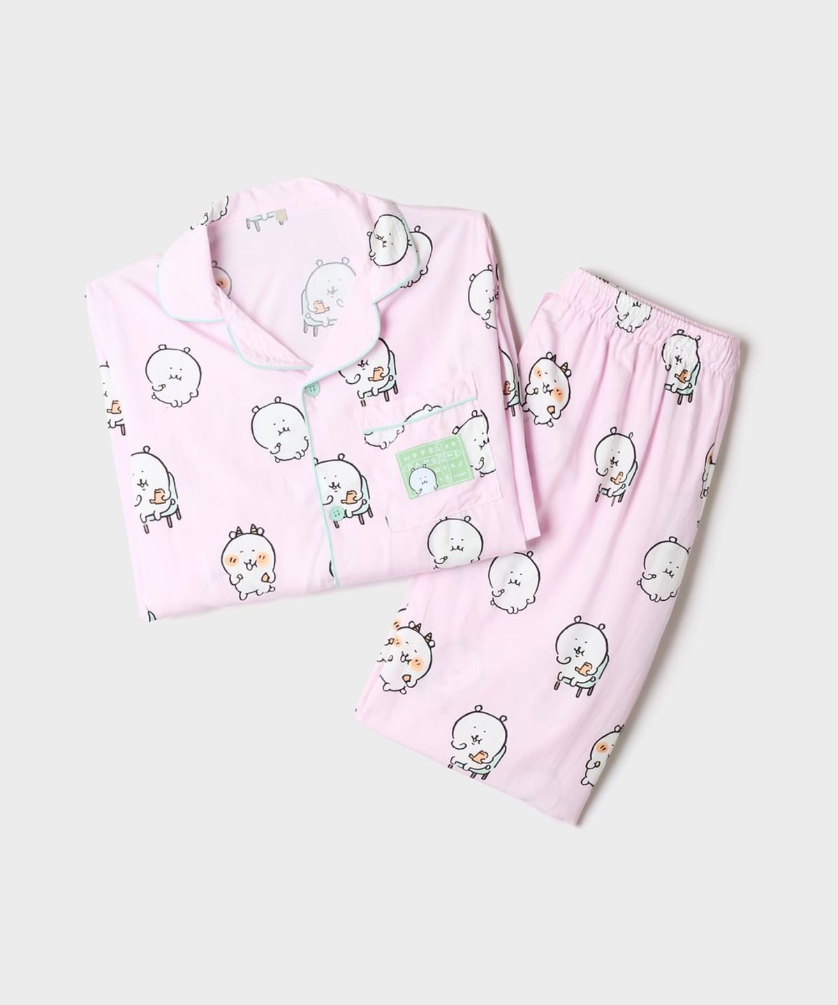스파오(SPAO) [담곰이] 긴팔 파자마 (RE)(Pink)_SPPPG49U01
