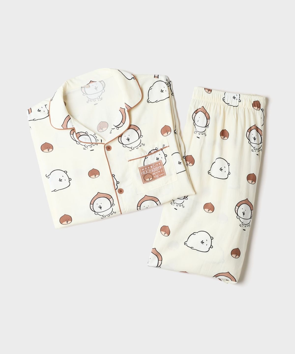 스파오(SPAO) [담곰이] 긴팔 파자마 (RE)(Ivory)_SPPPG49U01