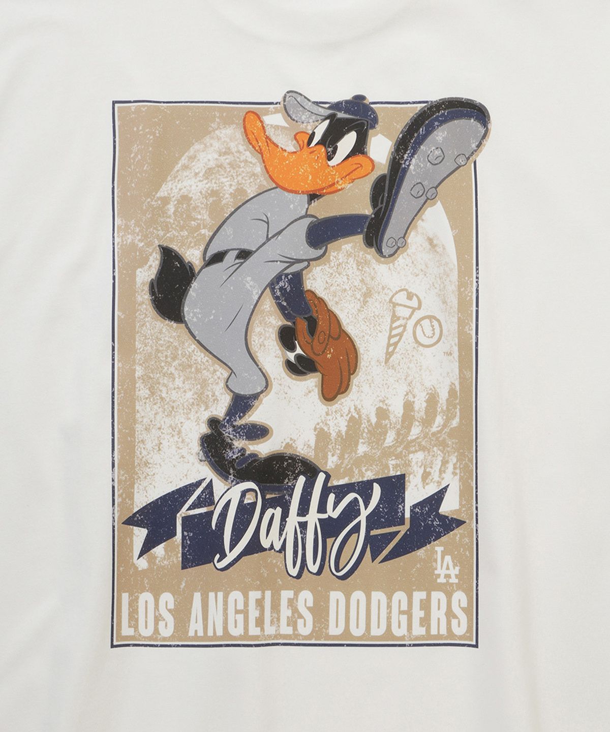 뉴에라(NEW ERA) 루니툰즈 MLB LA 다저스 티셔츠 오프 화이트 15154198