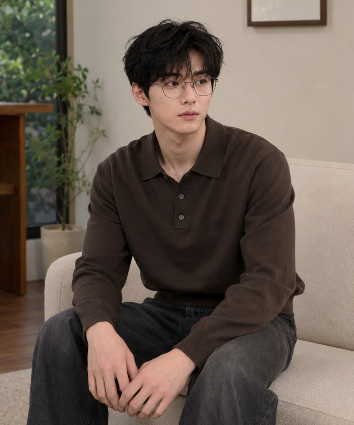 엑스오엑스(XOX) 에센셜 카라넥 크롭 니트(3color)