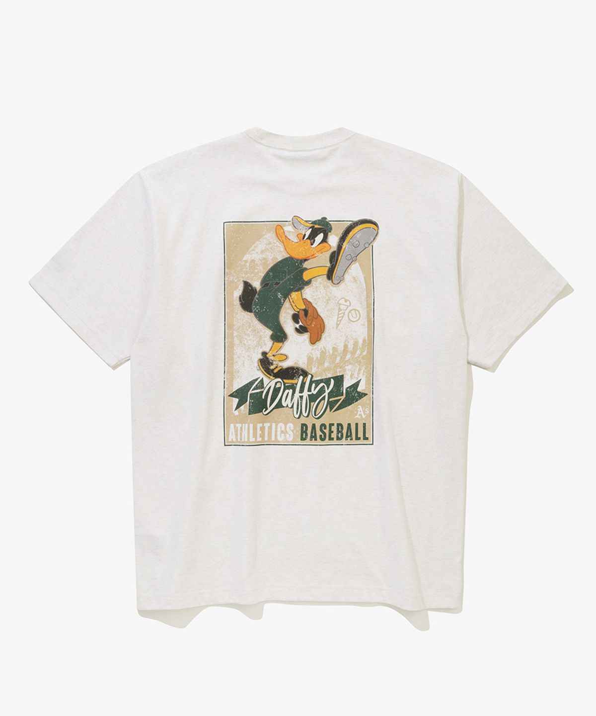 뉴에라(NEW ERA) 루니툰즈 MLB 오클랜드 애슬레틱스 티셔츠 오트밀 멜란지 15154196