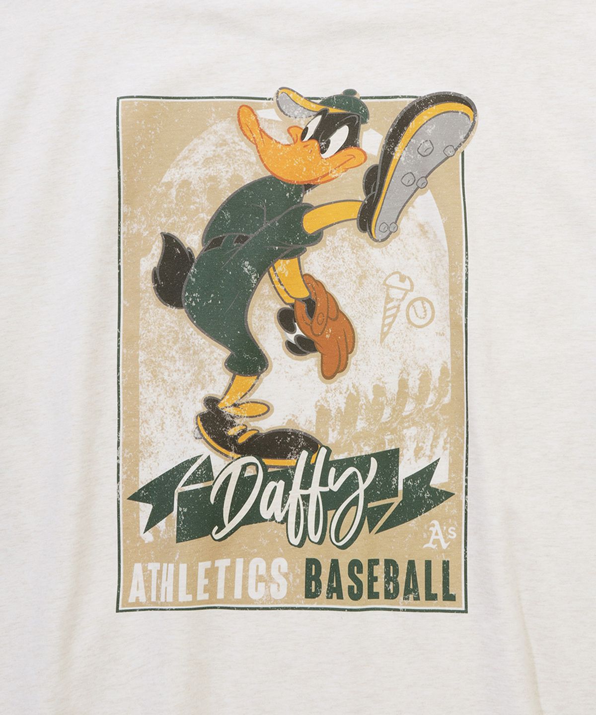 뉴에라(NEW ERA) 루니툰즈 MLB 오클랜드 애슬레틱스 티셔츠 오트밀 멜란지 15154196