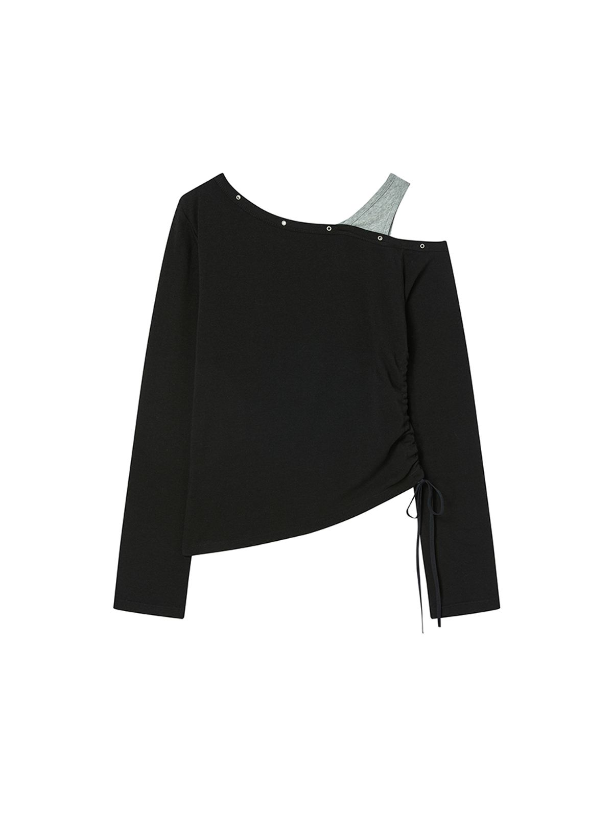 엔와이엑스엑스(NYXX) EYELET OFF SHOULDER L/S BLACK
