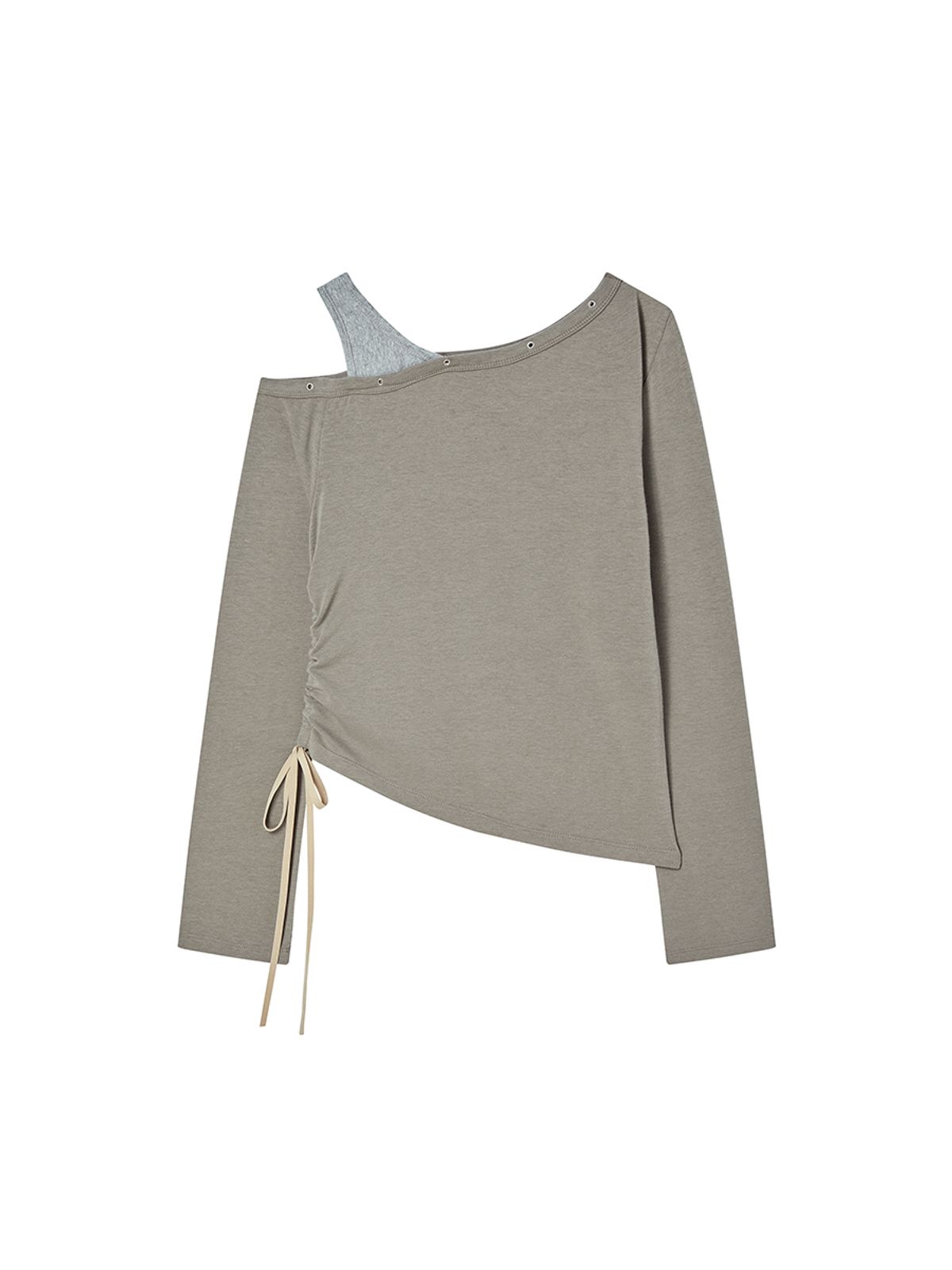 엔와이엑스엑스(NYXX) EYELET OFF SHOULDER L/S SAND