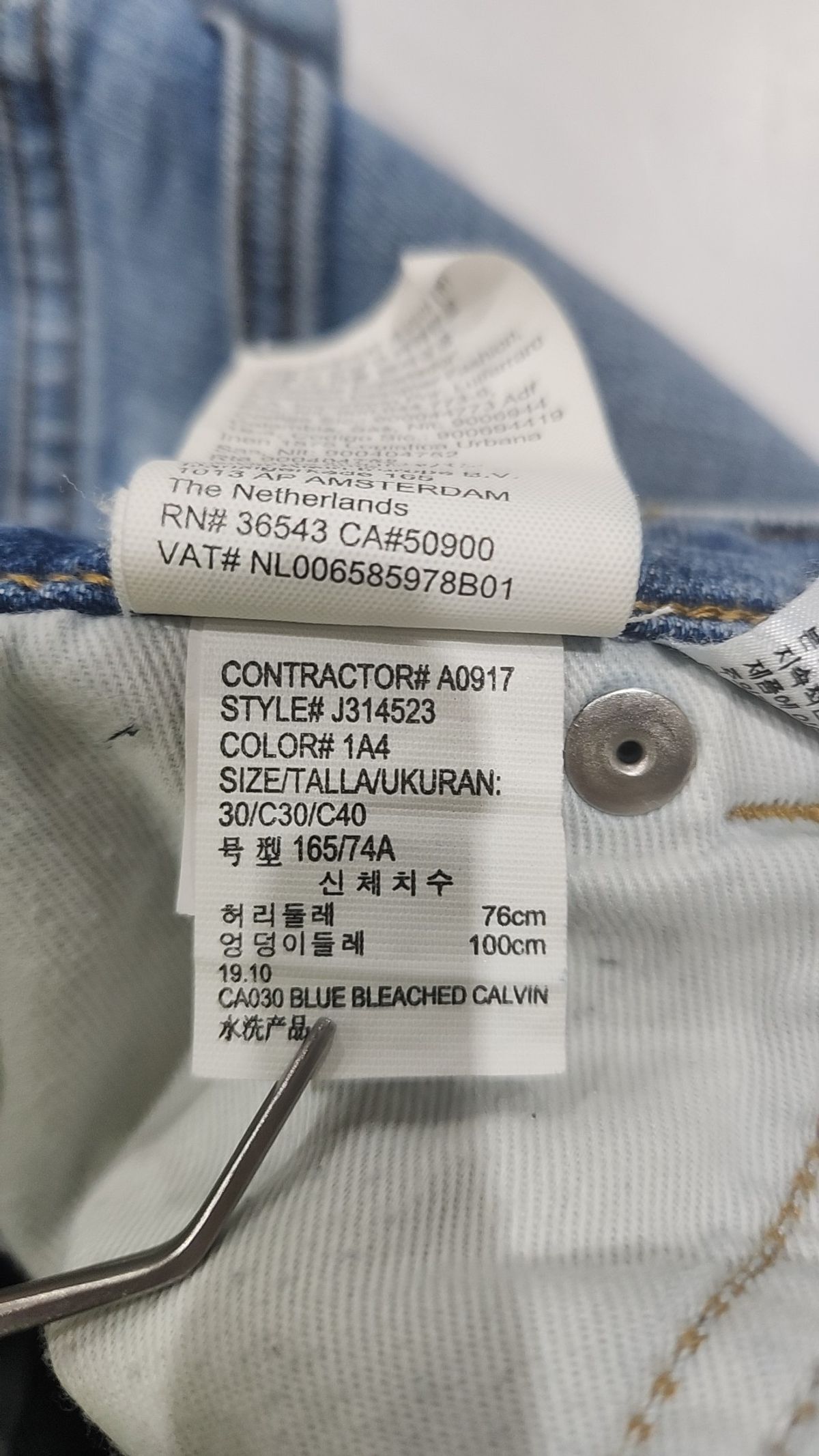 캘빈클라인 진(CALVIN KLEIN JEANS) 청/데님 팬츠 30