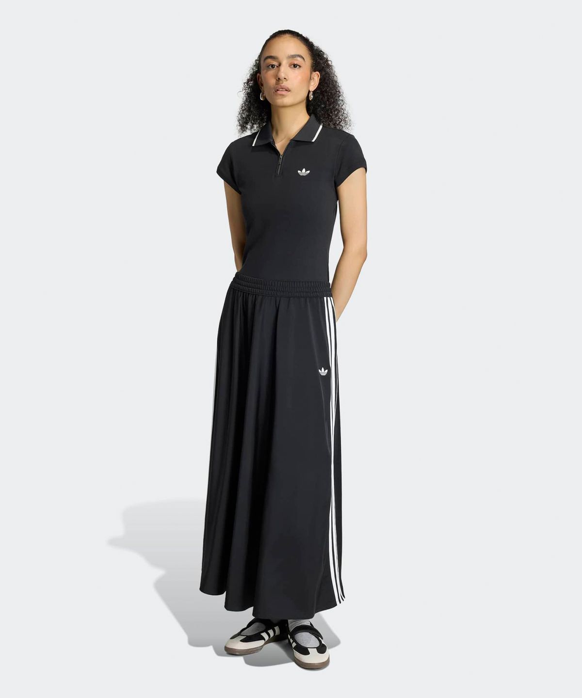 아디다스(ADIDAS) 파이어버드 스커트 - 블랙:화이트 / KR6663