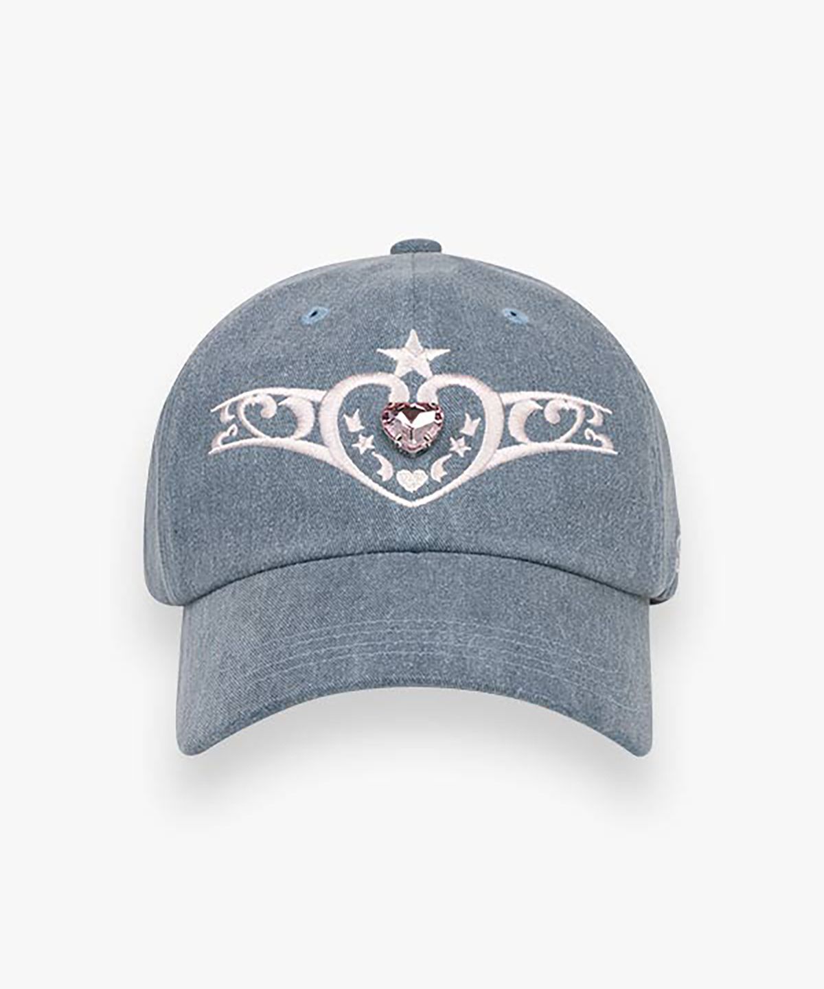무운(MUUN) Jewel Heart Tiara Ball  Cap (Denim)