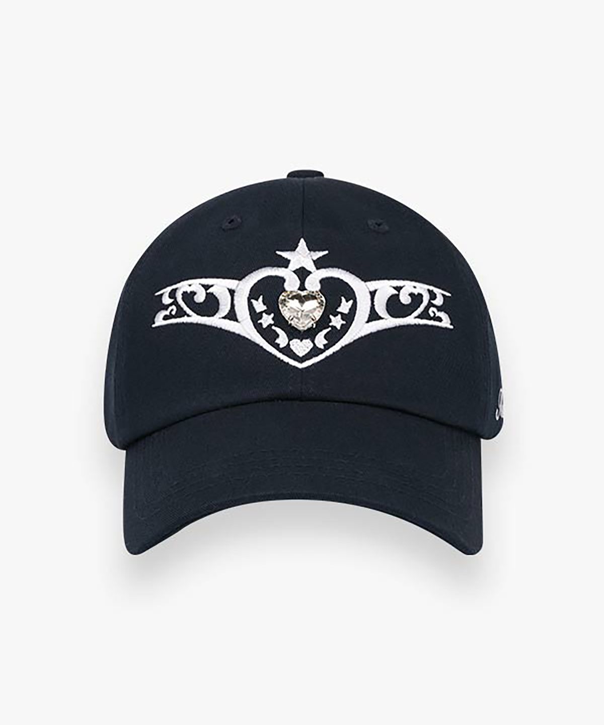 무운(MUUN) Jewel Heart Tiara Ball  Cap (Navy)