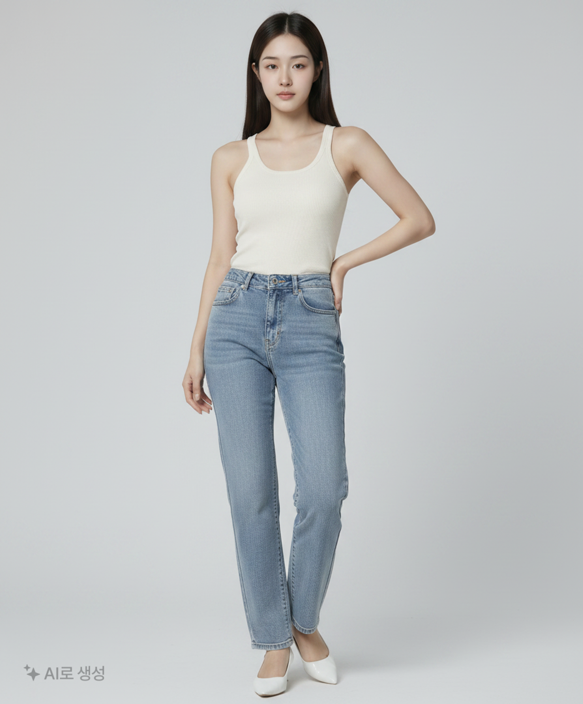 미쏘(MIXXO) 넌스판 일자핏 데님 MIWTJC907J 26