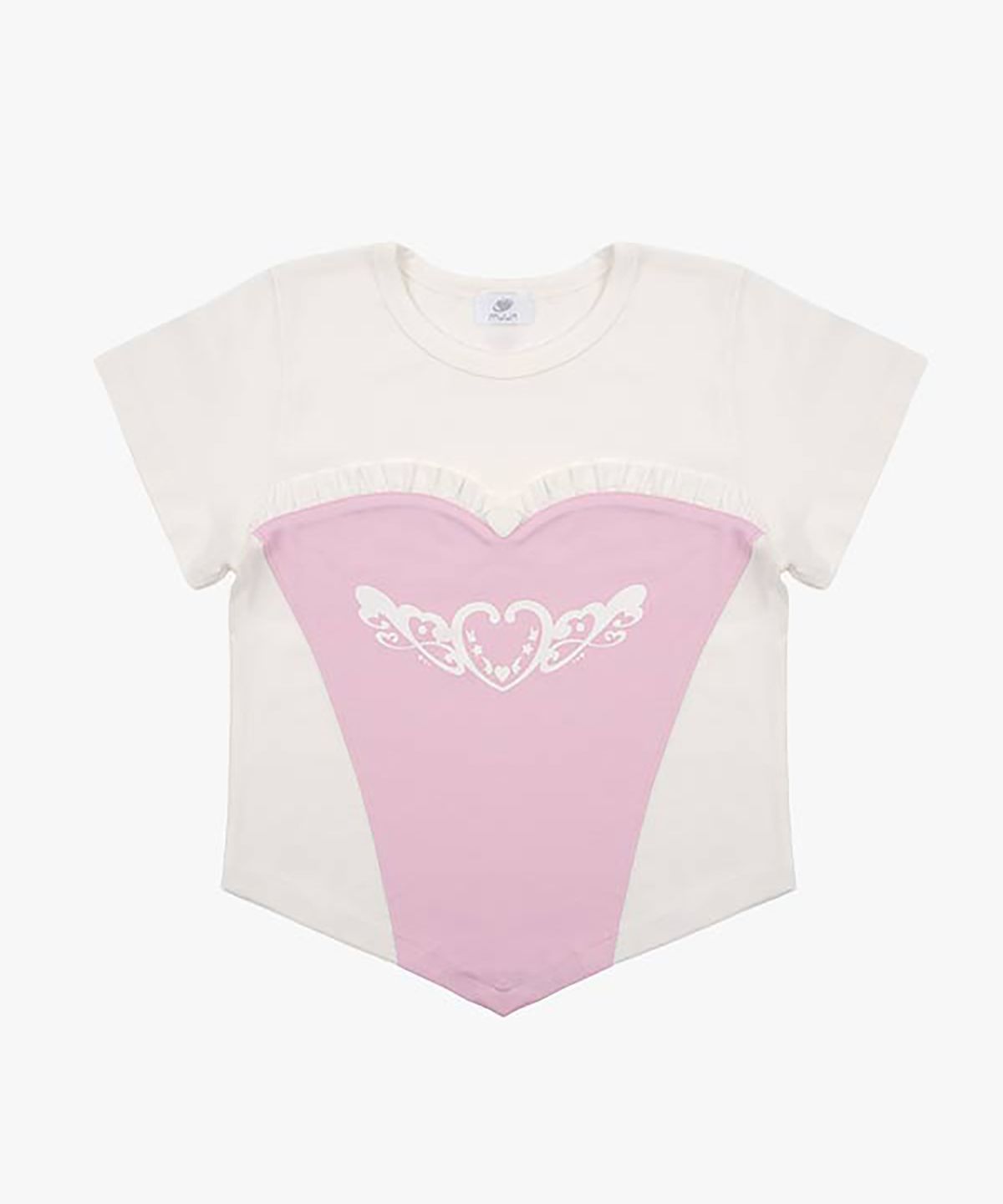 무운(MUUN) Magical Girl Bustier Top (Pink/White)