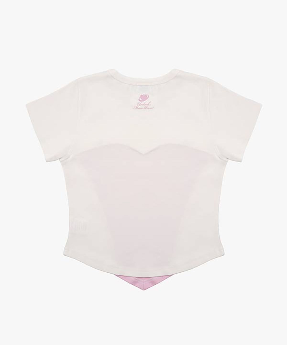 무운(MUUN) Magical Girl Bustier Top (Pink/White)