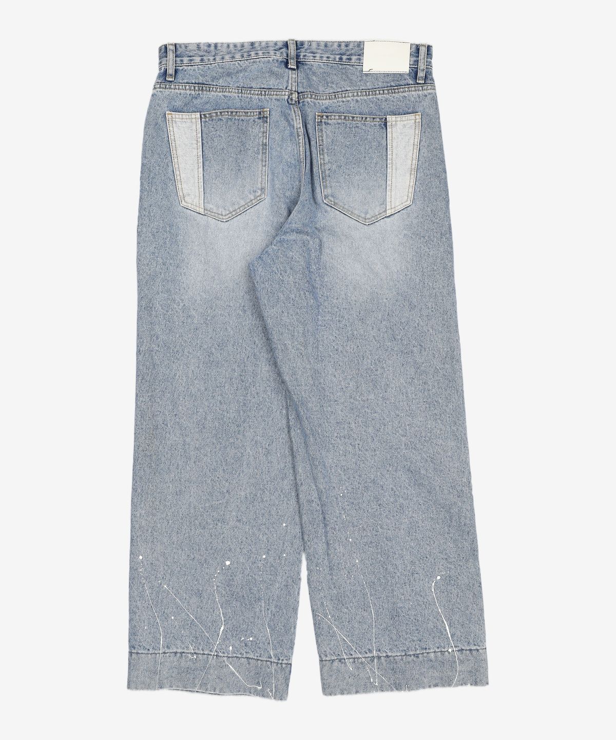 메종미네드(MAISON MINED) PAINTING CROPPED WIDE DENIM BLUE 50