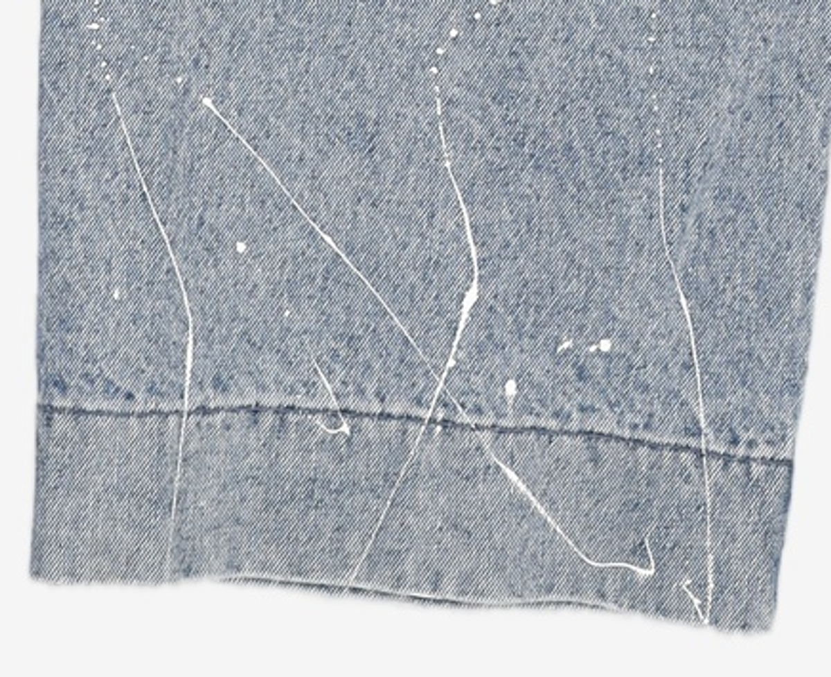 메종미네드(MAISON MINED) PAINTING CROPPED WIDE DENIM BLUE 50