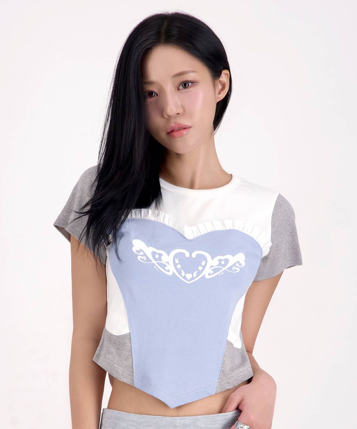 무운(MUUN) Magical Girl Bustier Top (Blue/Grey)