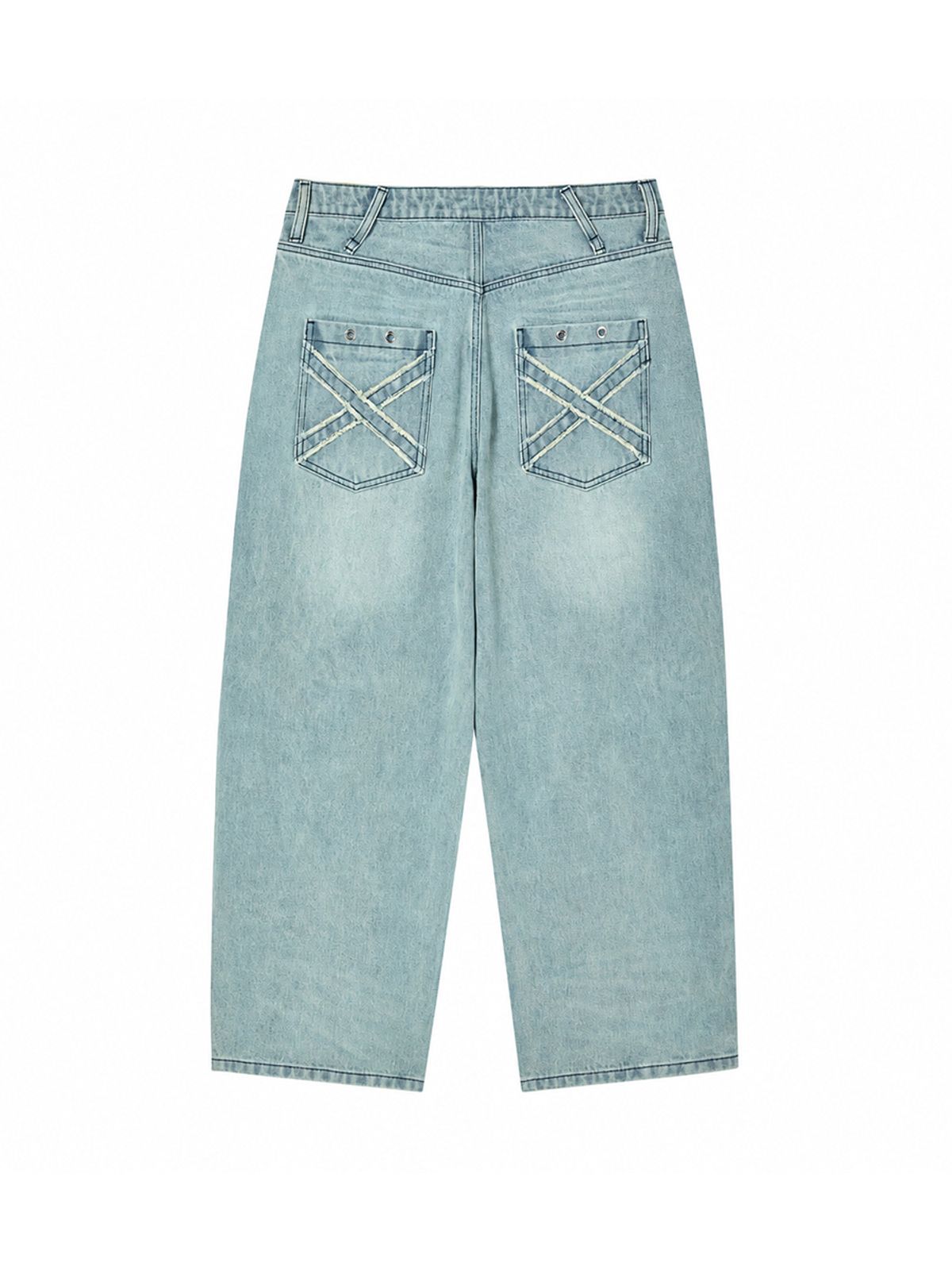 엔와이엑스엑스(NYXX) CROSS APLIQUE DENIM LIGHT BLUE