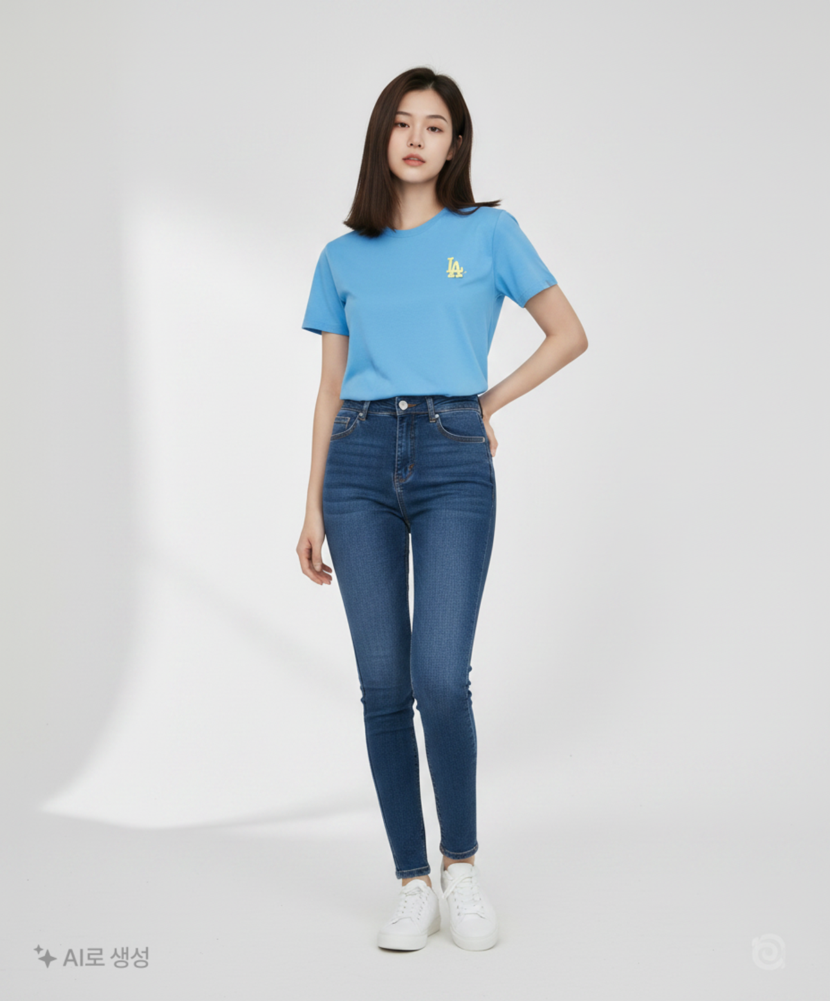 엠엘비(MLB) PLAY MLB 오버핏 티셔츠 LA (BLUE) L