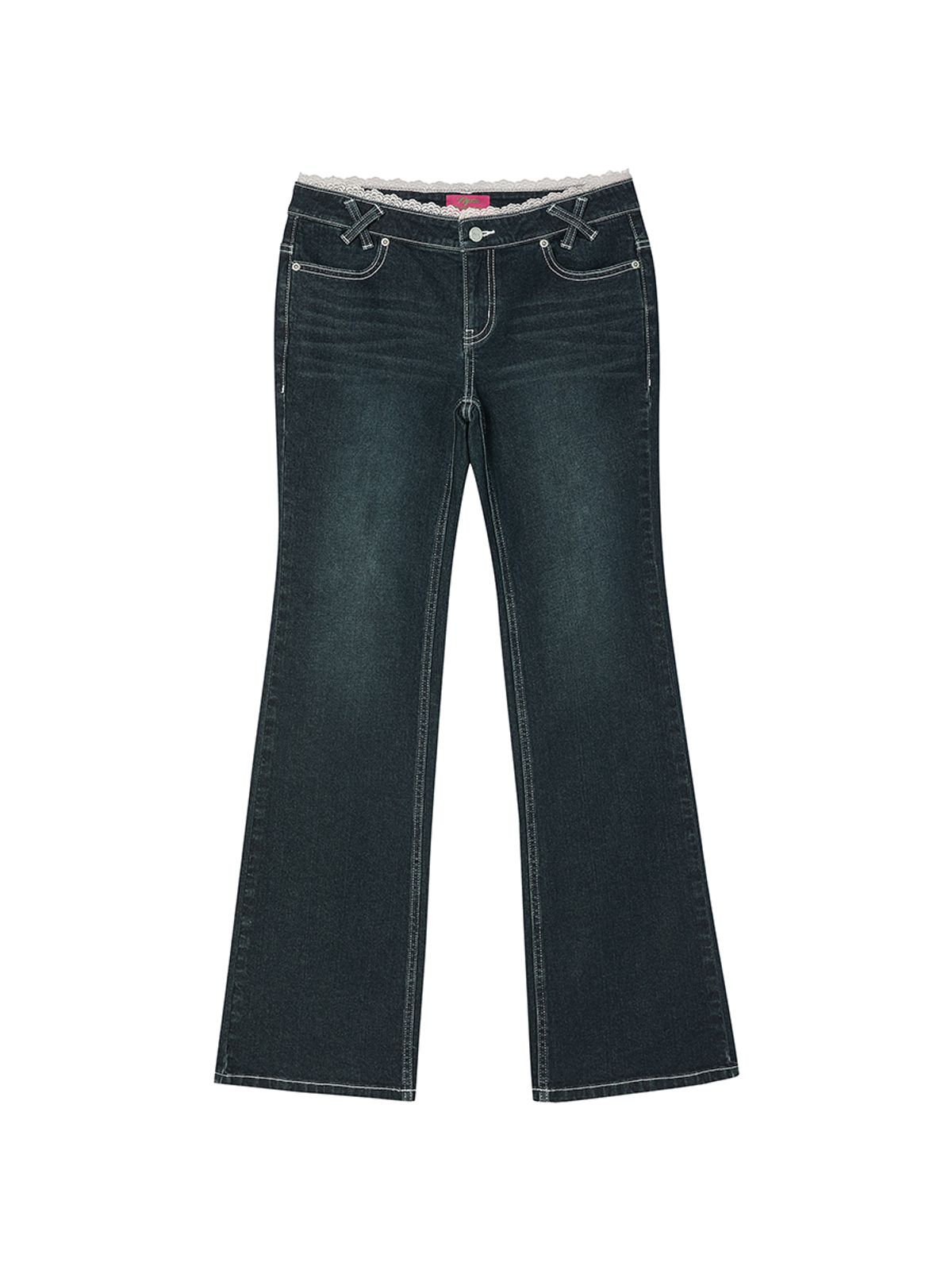 엔와이엑스엑스(NYXX) LACE BOOTCUT DENIM PANTS INDIGO