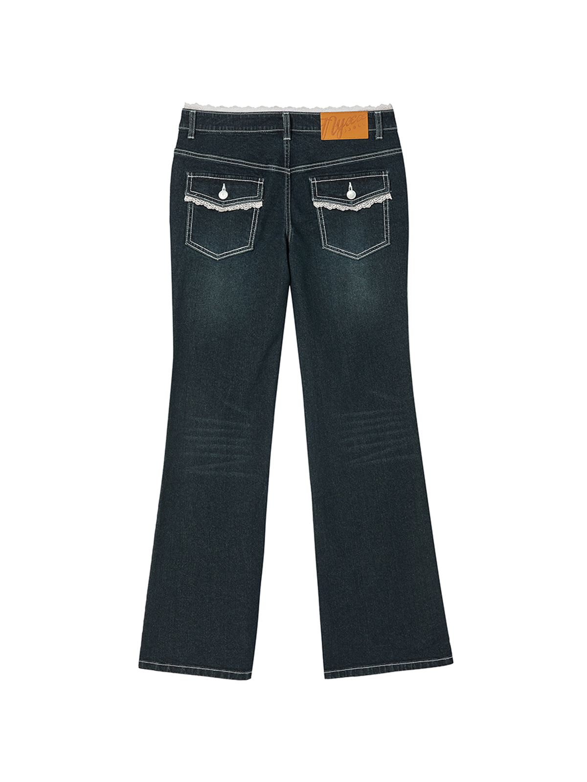 엔와이엑스엑스(NYXX) LACE BOOTCUT DENIM PANTS INDIGO