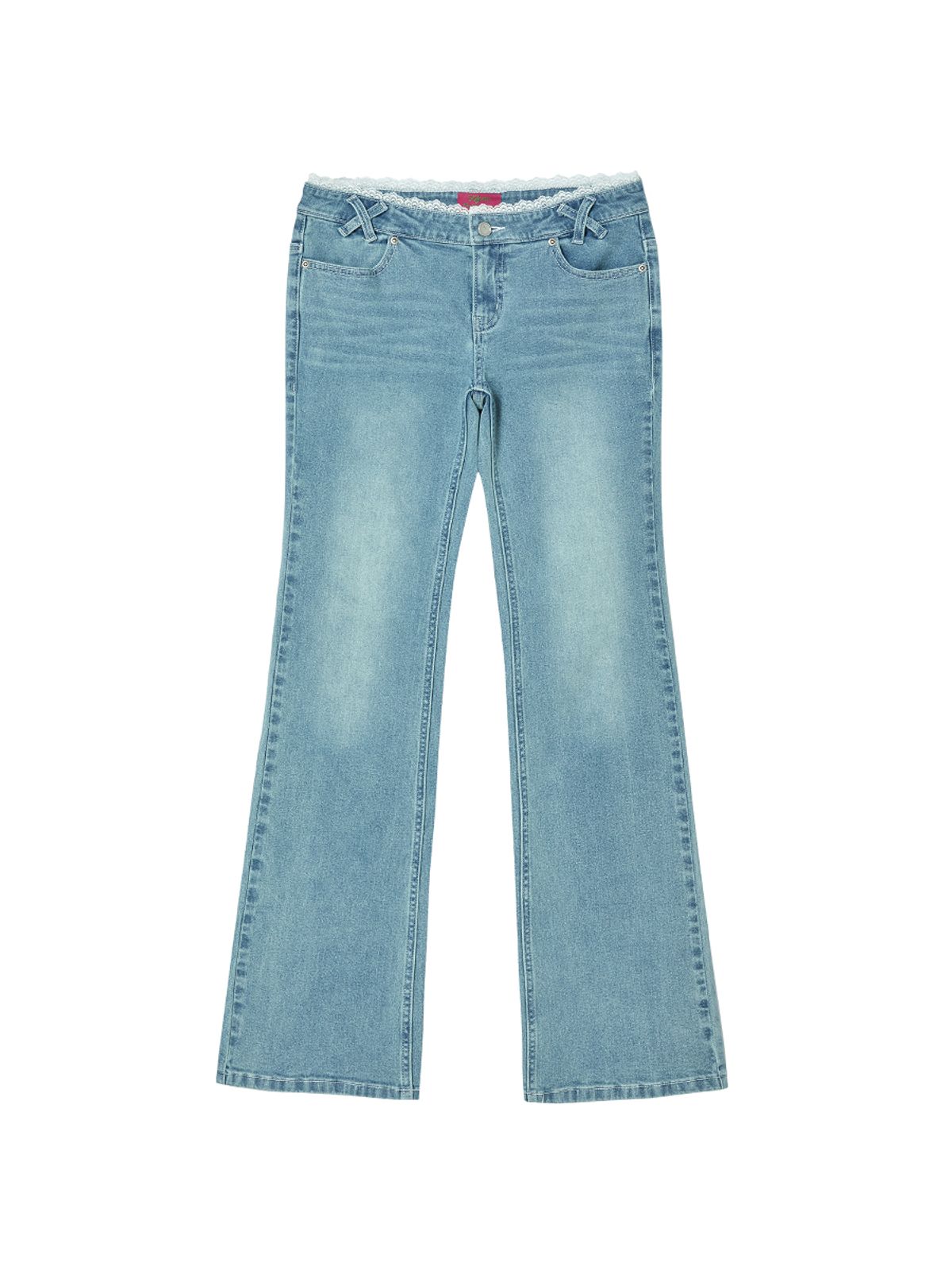 엔와이엑스엑스(NYXX) LACE BOOTCUT DENIM PANTS BLUE