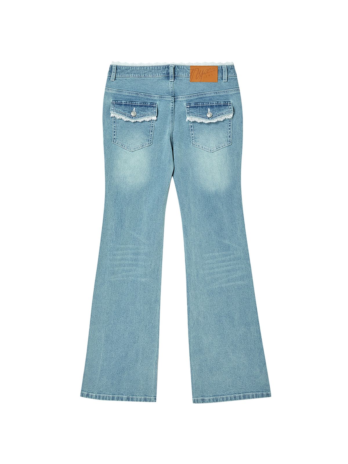 엔와이엑스엑스(NYXX) LACE BOOTCUT DENIM PANTS BLUE