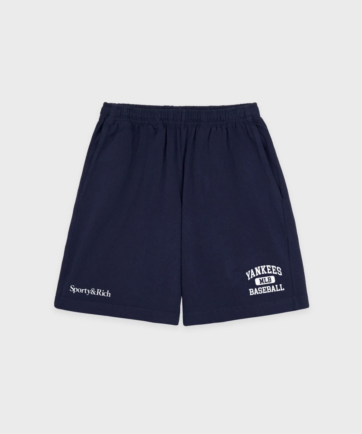 스포티앤리치(SPORTY&RICH) 양키스 아이비 짐 쇼츠 남여공용 - 네이비 R265AU7017