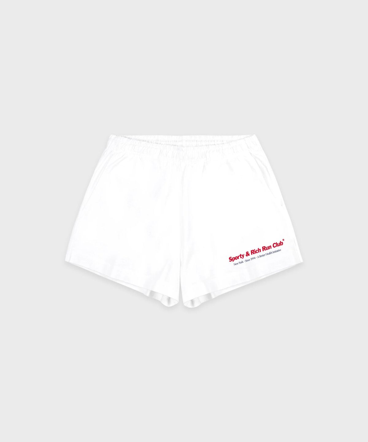 스포티앤리치(SPORTY&RICH) 런 클럽 디스코 쇼츠 - 화이트 R265AW7027