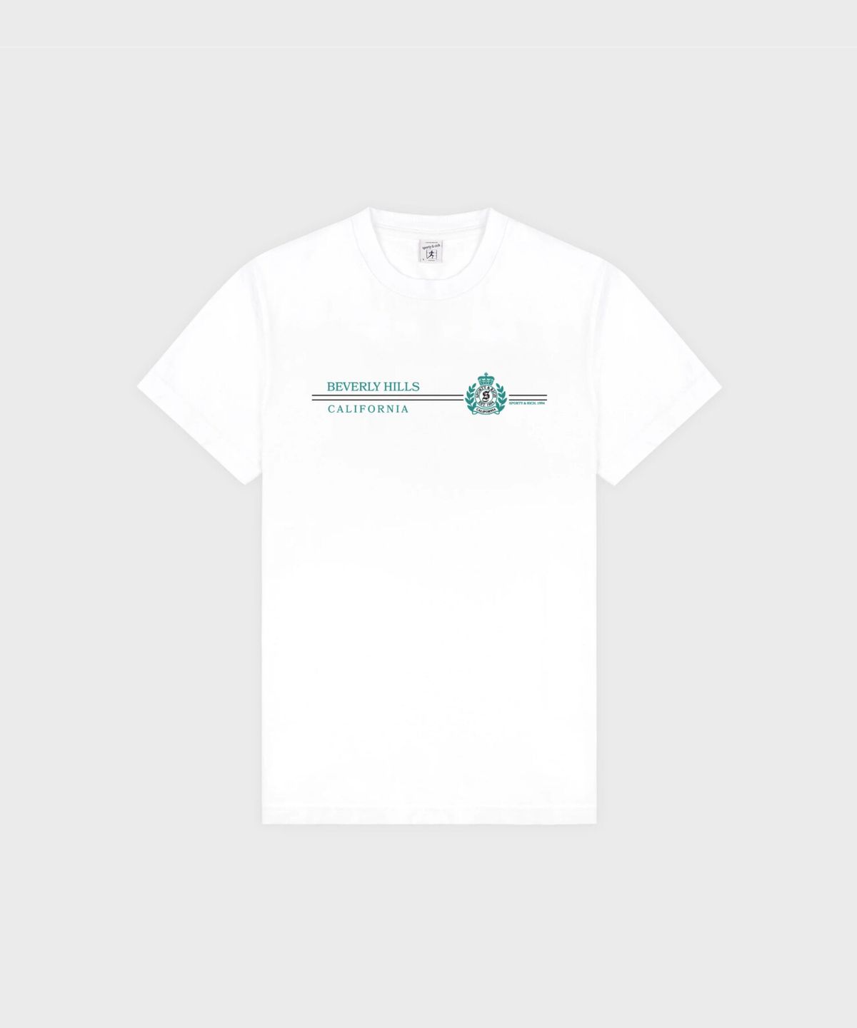 스포티앤리치(SPORTY&RICH) BH 호라이즌 소프트 티셔츠 남여공용 - 화이트 R265AUT053