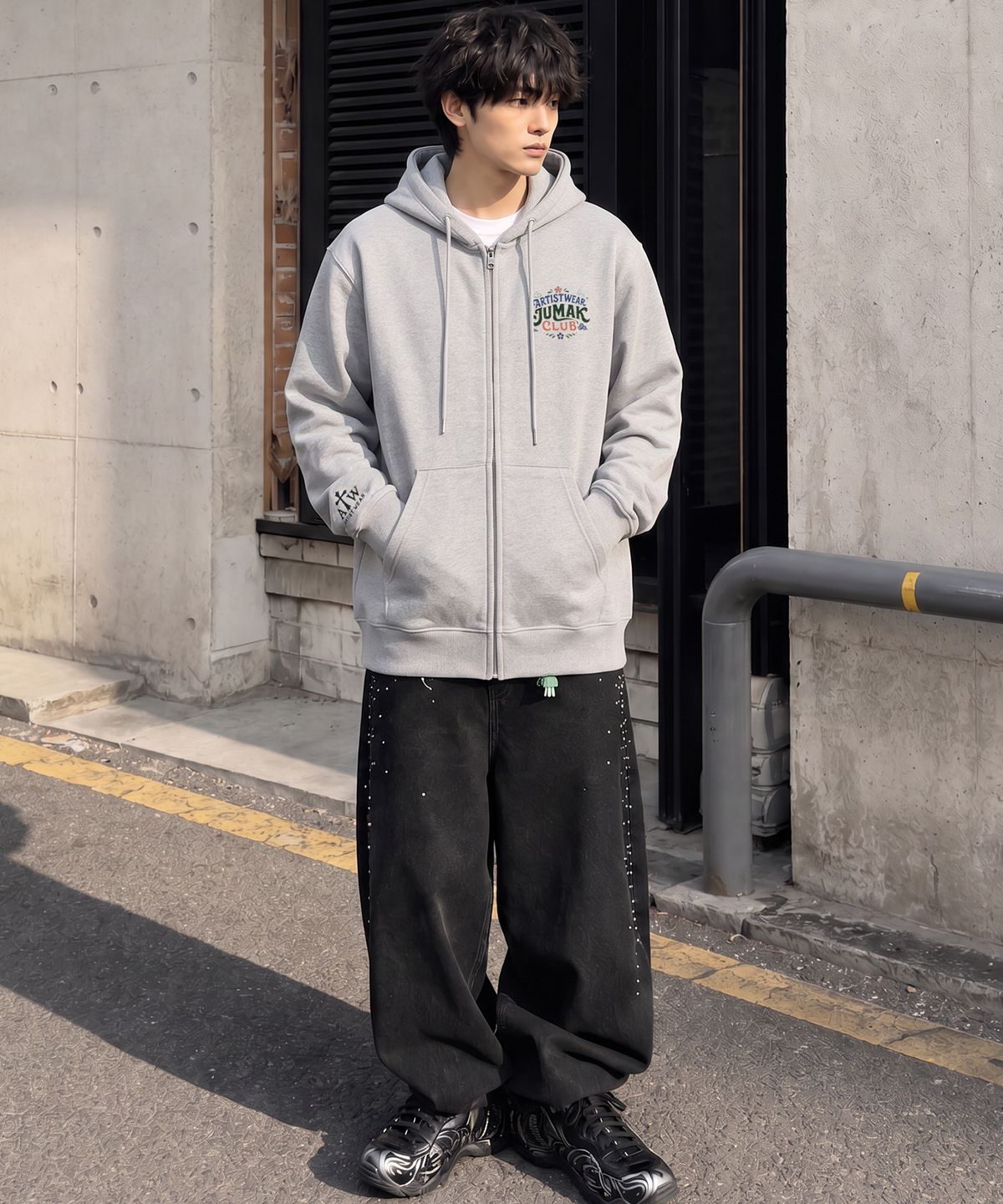 아티스트웨어(ARTISTWEAR) 청산타번 후드집업- 2COLOR