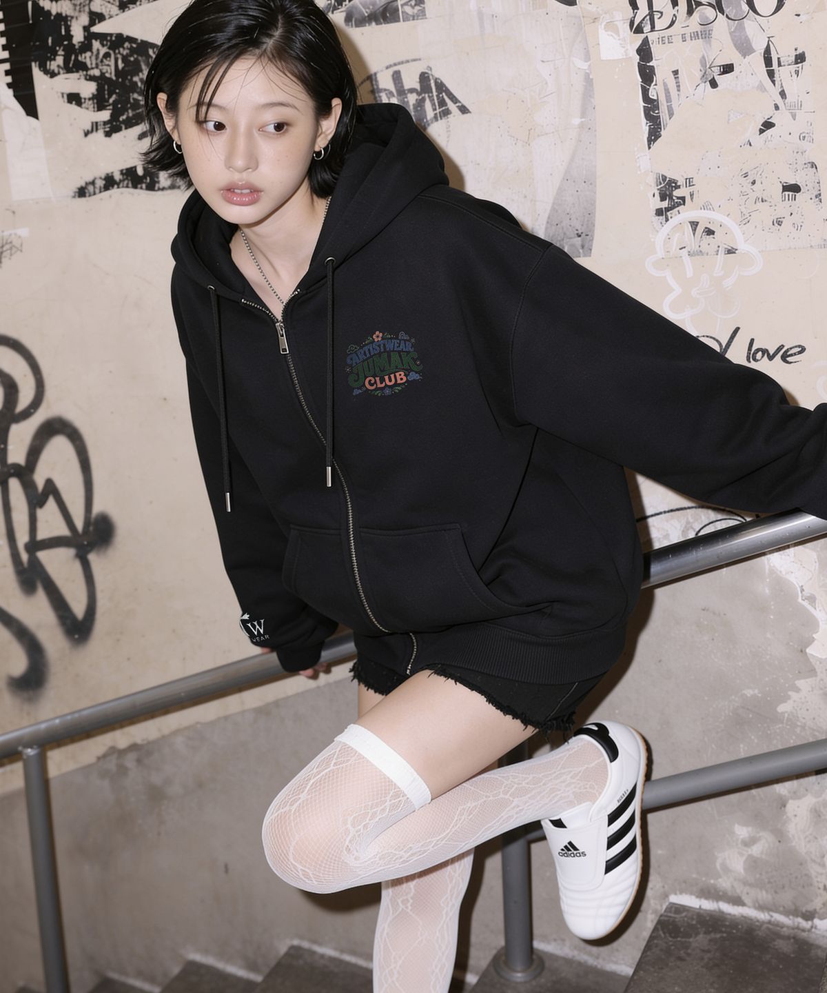 아티스트웨어(ARTISTWEAR) 청산타번 후드집업- 2COLOR