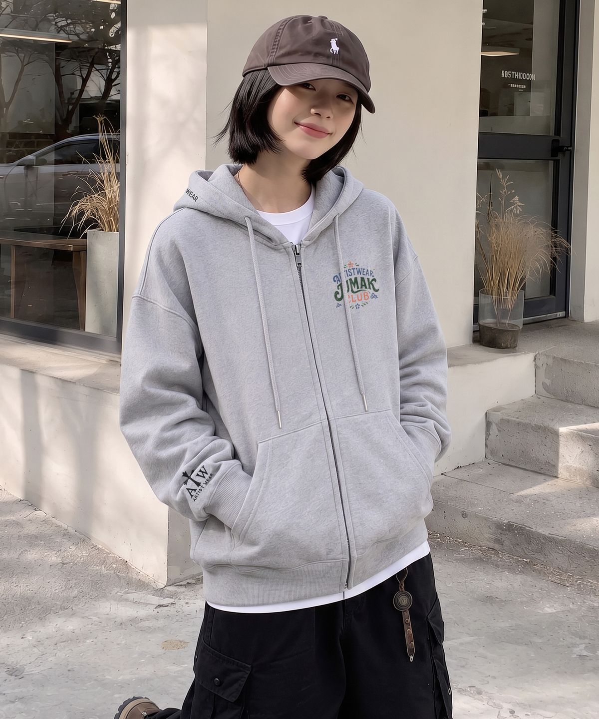아티스트웨어(ARTISTWEAR) 청산타번 후드집업- 2COLOR