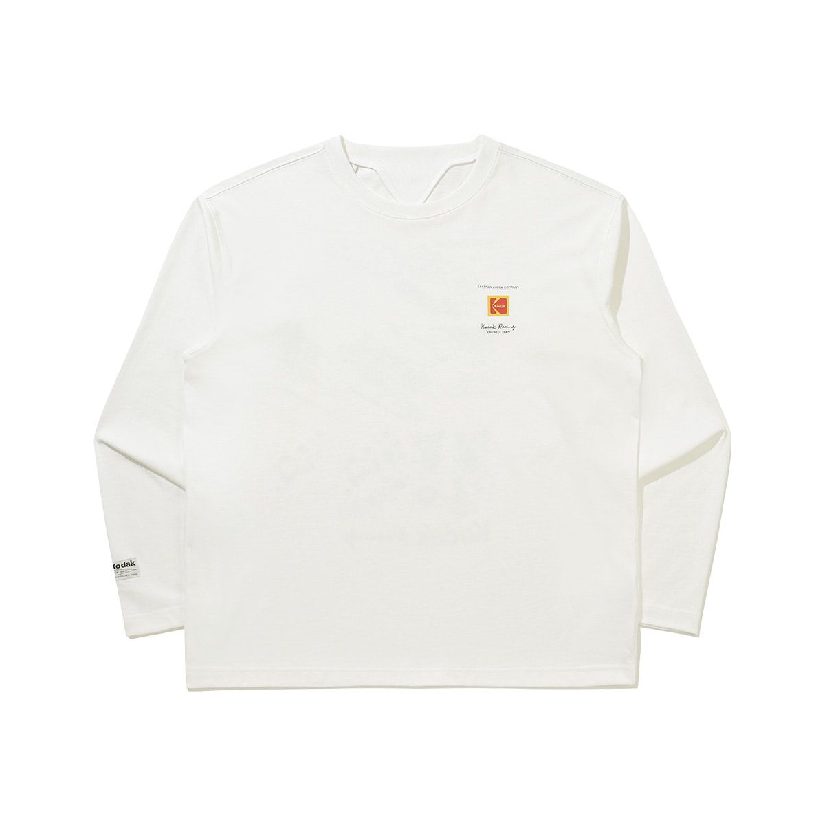 코닥(KODAK) 레이싱 엔지니어링 그래픽 긴팔 티셔츠 WHITE