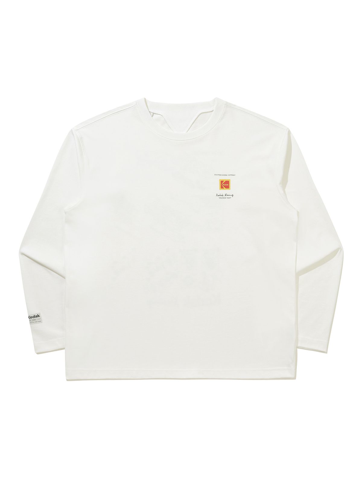 코닥(KODAK) 레이싱 엔지니어링 그래픽 긴팔 티셔츠 WHITE