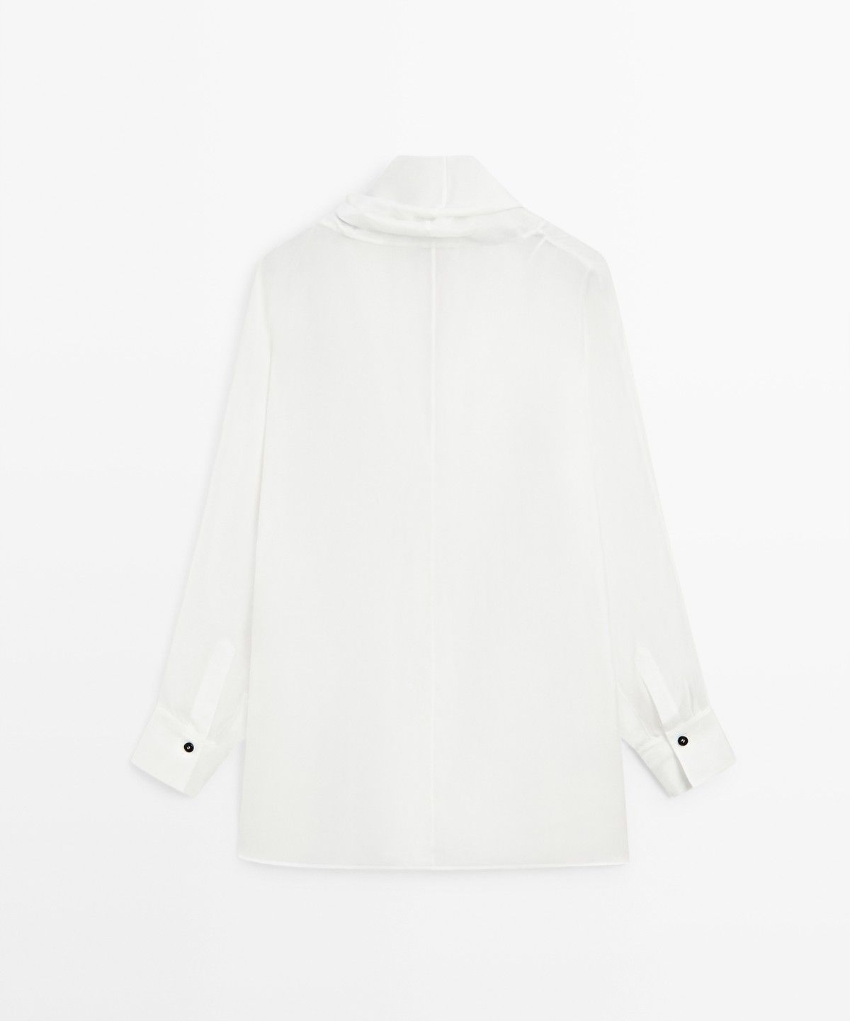 마시모두띠(MASSIMO DUTTI) 100% 실크 턱시도 스타일 플루이드 기모노