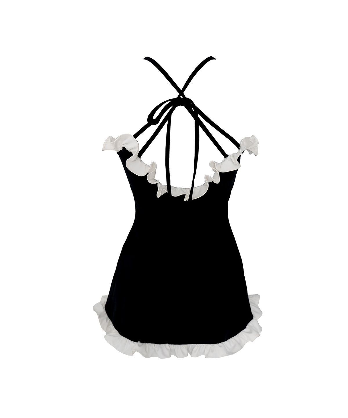 오드원아웃(ODDONEOUT) [FLORIDA TICKET X ODDONEOUT] FRILL SWIMWEAR BLACK
