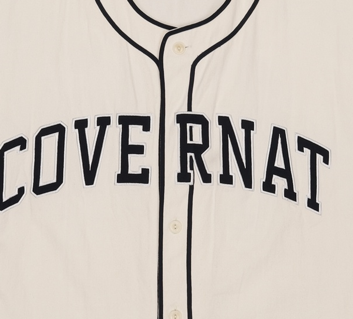 커버낫(COVERNAT) 아치로고 베이스볼 하프 셔츠 Dark Navy XL