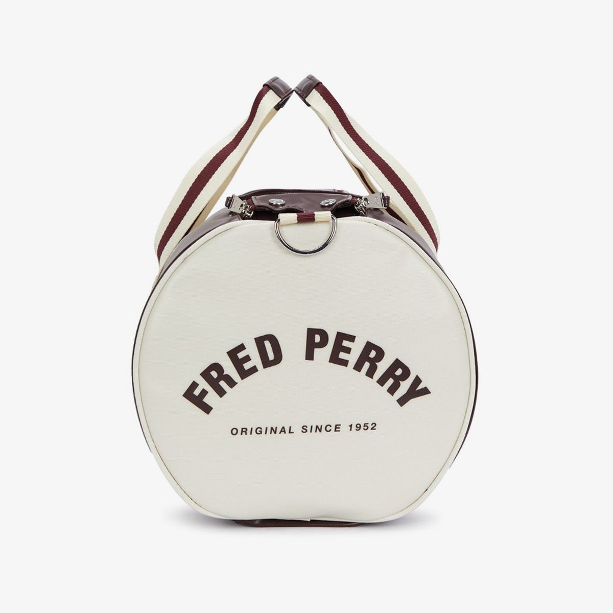 프레드페리(FRED PERRY) 클래식 배럴 백 - 옥스블러드/에크루 CFPU2G37255-R82