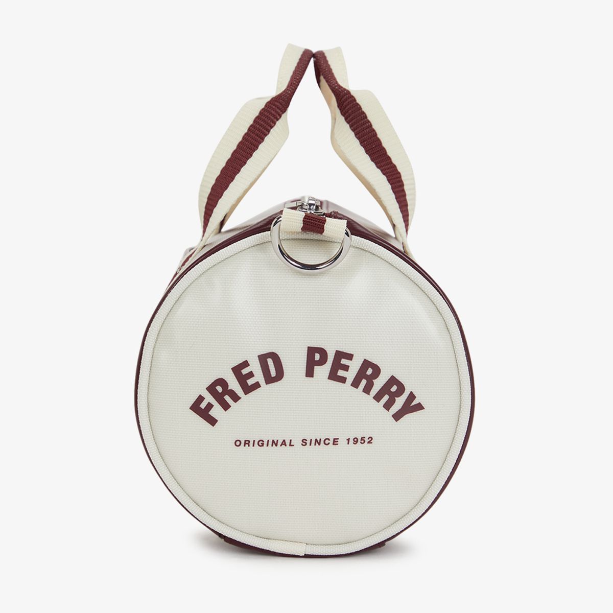 프레드페리(FRED PERRY) 클래식 미니 배럴 백 - 옥스블러드/에크루 CFPU2G39256-R82