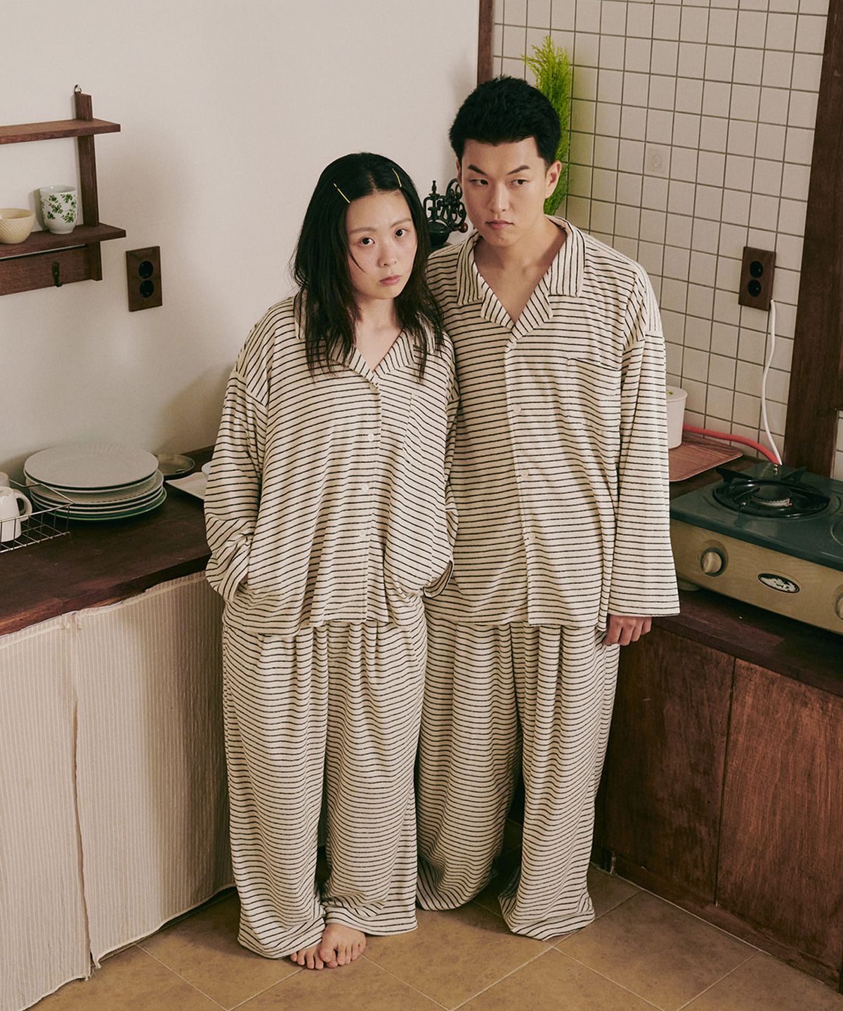 오끼뜨(OGGITT) (uni)도미토리 테리 파자마 꿀설기