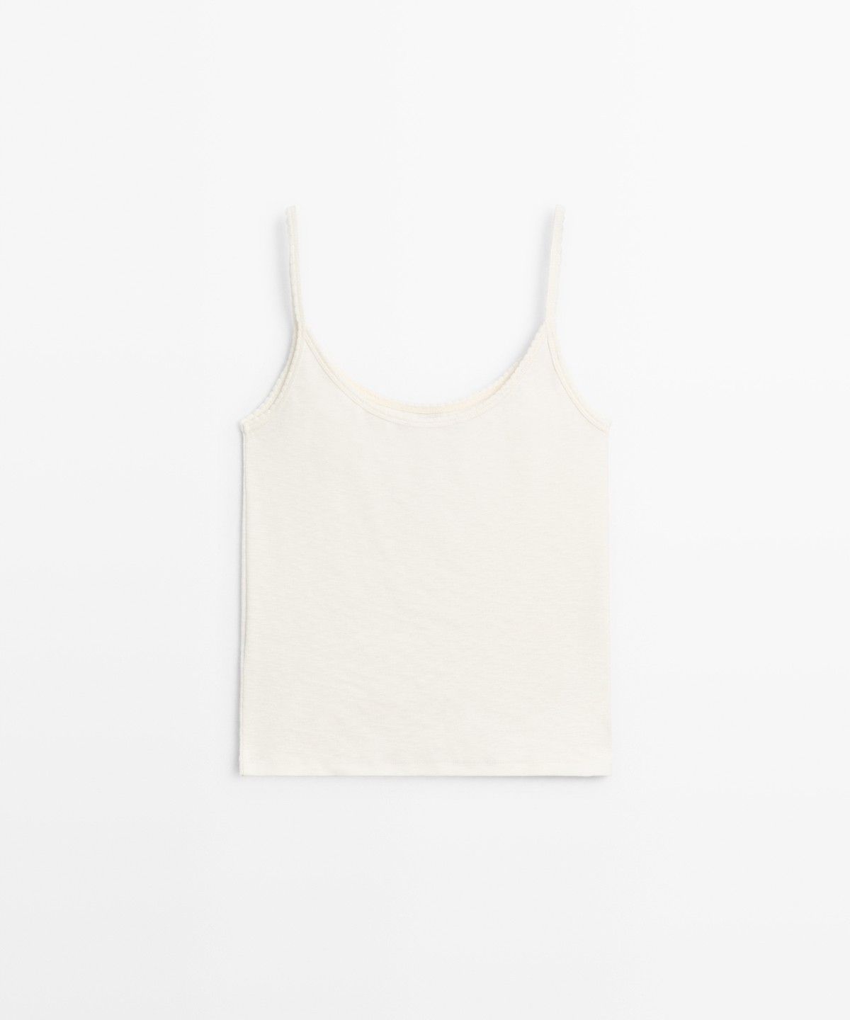 마시모두띠(MASSIMO DUTTI) 코튼 블렌드 스트랩 탑