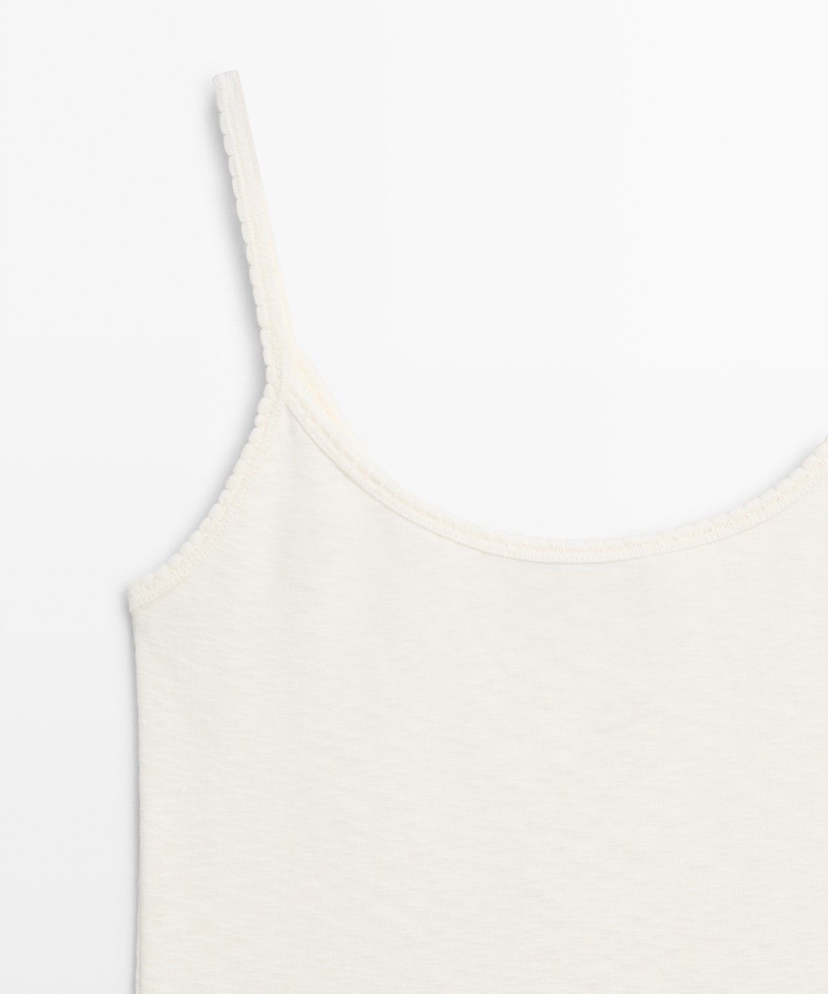 마시모두띠(MASSIMO DUTTI) 코튼 블렌드 스트랩 탑