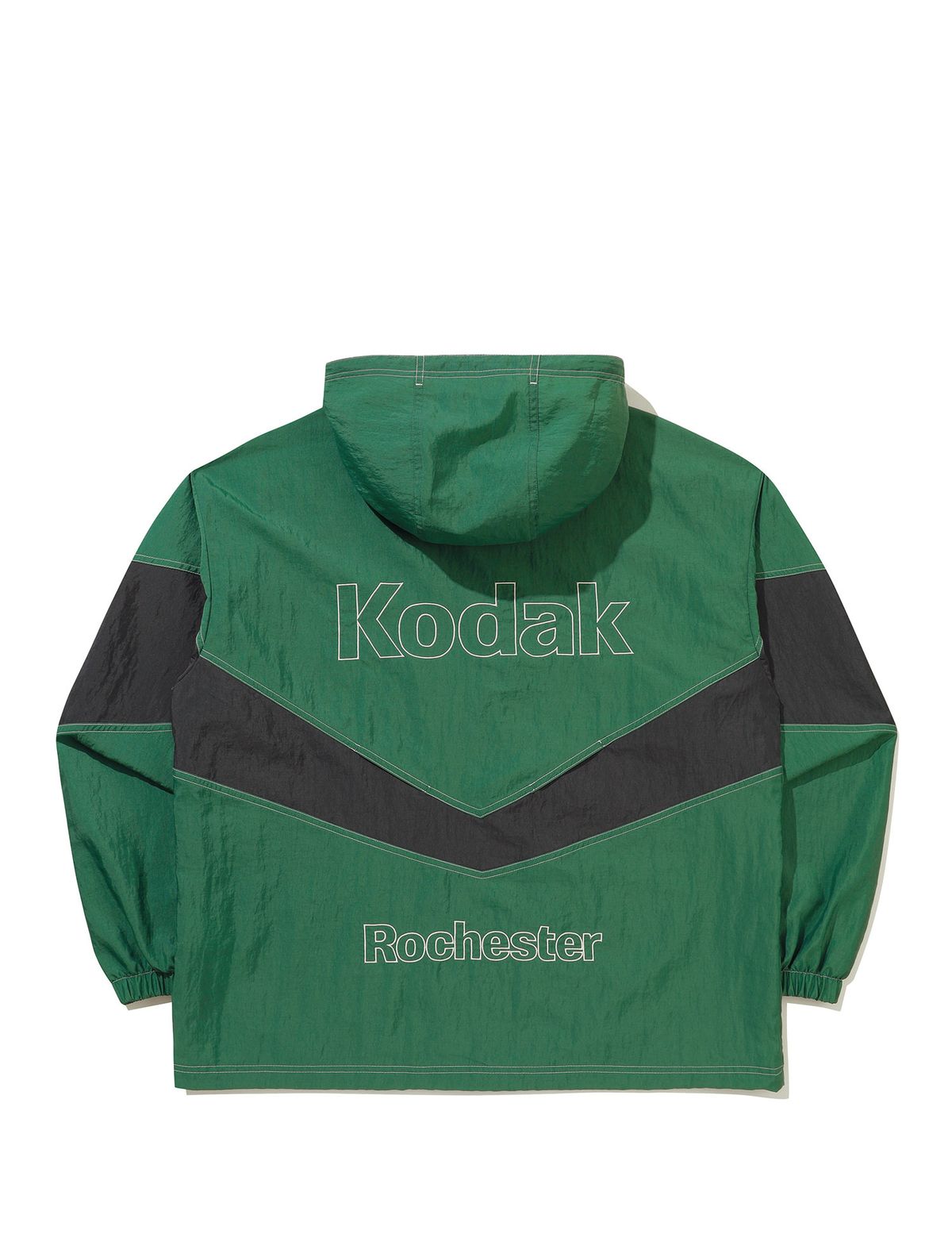 코닥(KODAK) 컬러 블록 후드 자켓 GREEN
