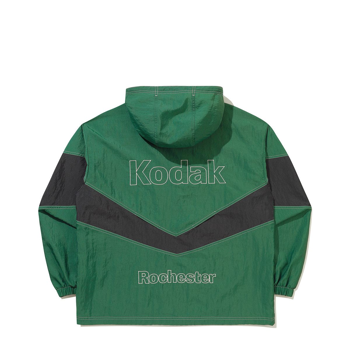 코닥(KODAK) 컬러 블록 후드 자켓 GREEN