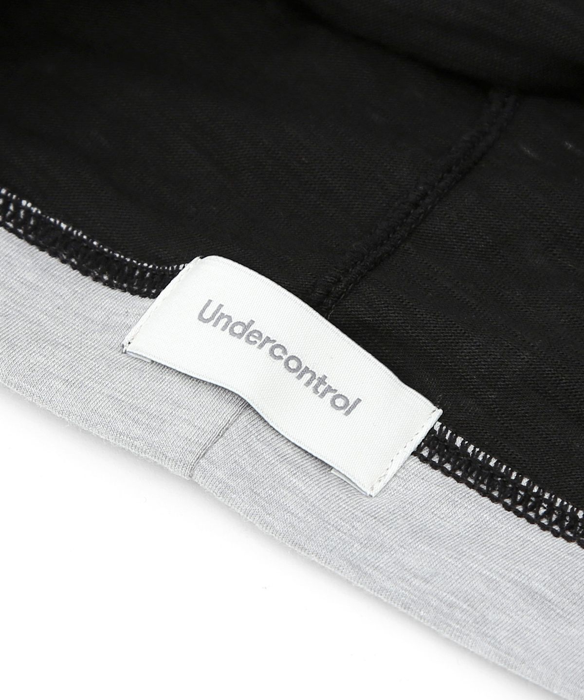 언더컨트롤(UNDERCONTROL) 쿨 투톤 배색 코튼 롱 루즈핏 모자 BEANIE / LAYERED SLUB / BLACK