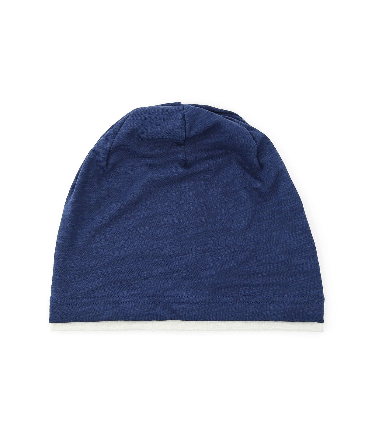 언더컨트롤(UNDERCONTROL) 쿨 투톤 배색 코튼 롱 루즈핏 모자 BEANIE / LAYERED SLUB / BLUE